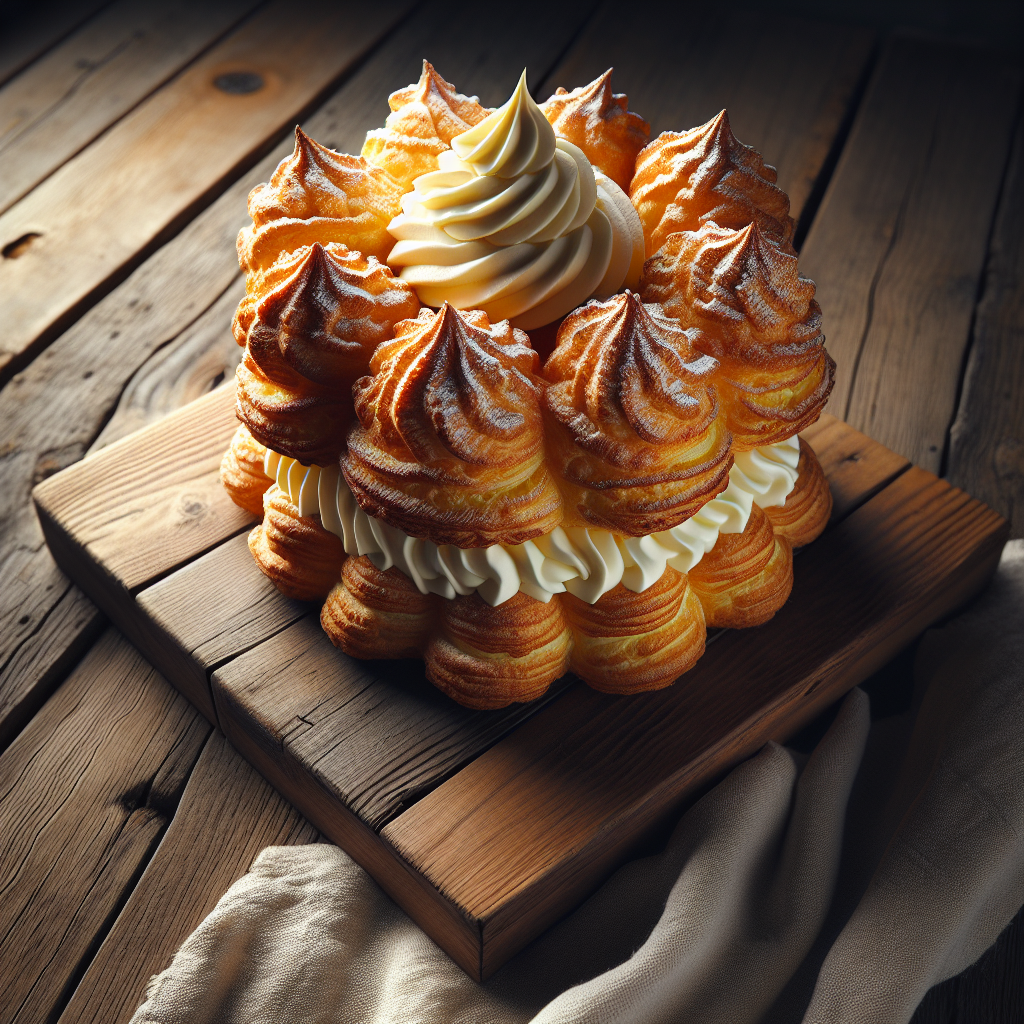 Classic Polish Karpatka Mountain Cake with Vanilla Custard Cream