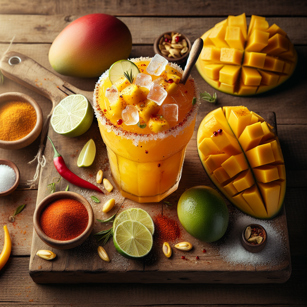 Klassisk mexicansk mangonada med chamoy og Tajín