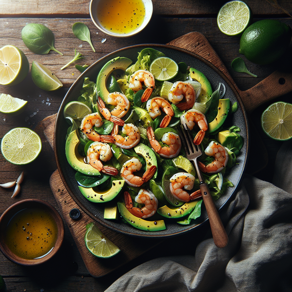 Zesty Citrus Shrimp and Avocado Salad with Honey Lime Dressing