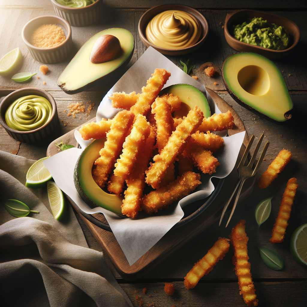 Crispy Air Fryer Avocado Fries with Zesty Lime Dipping Sauce