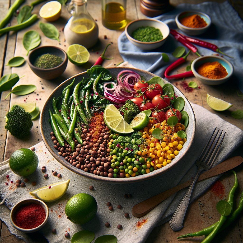 Sumac and Lime Lentil Bowl with Spring Vegetables