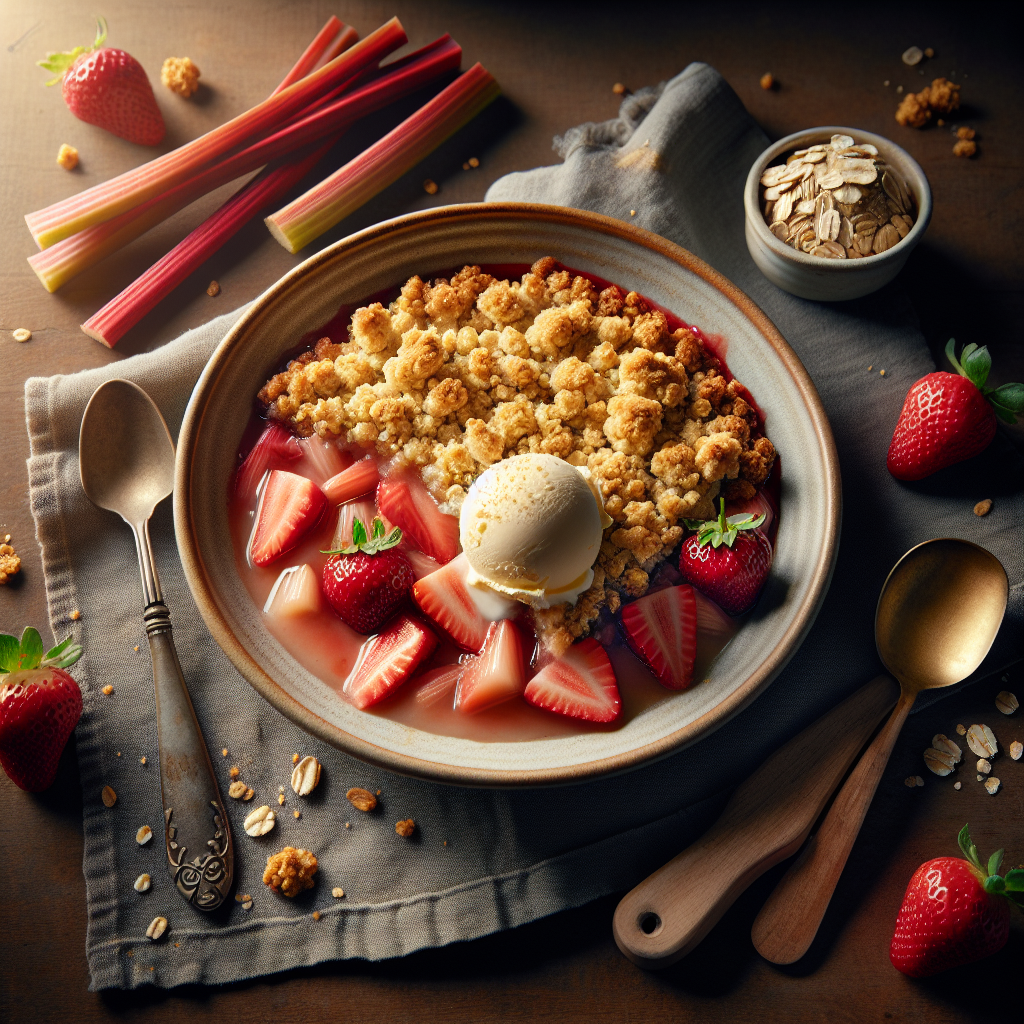 Classic Strawberry Rhubarb Crisp with Buttery Oat Topping