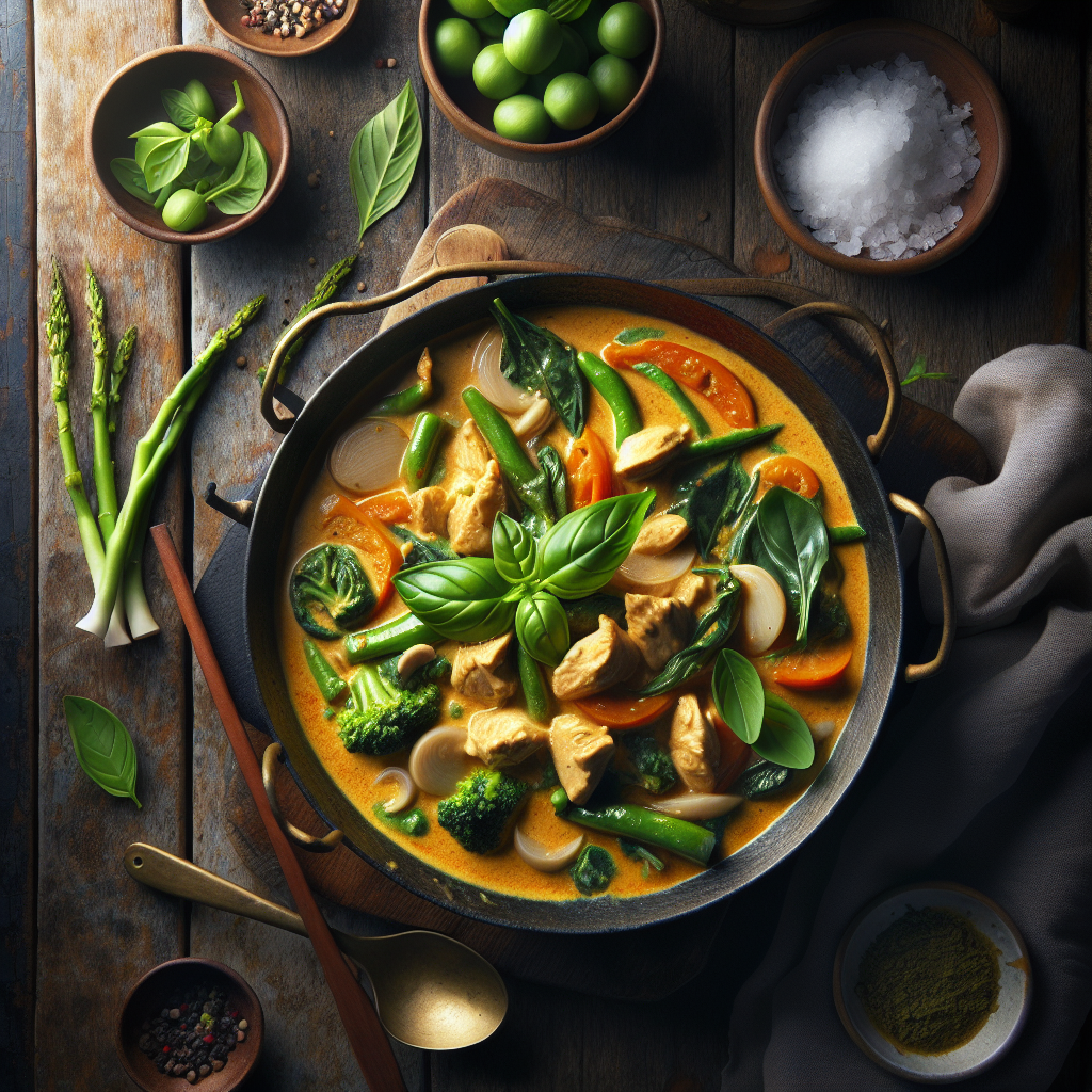 One-Pot Thai Basil Coconut Curry with Spring Vegetables