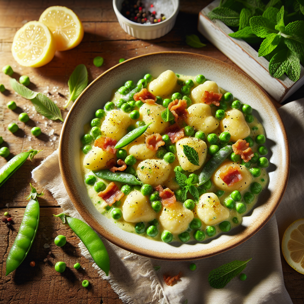 Gluten-Free Spring Pea Gnocchi with Lemon Butter Sauce