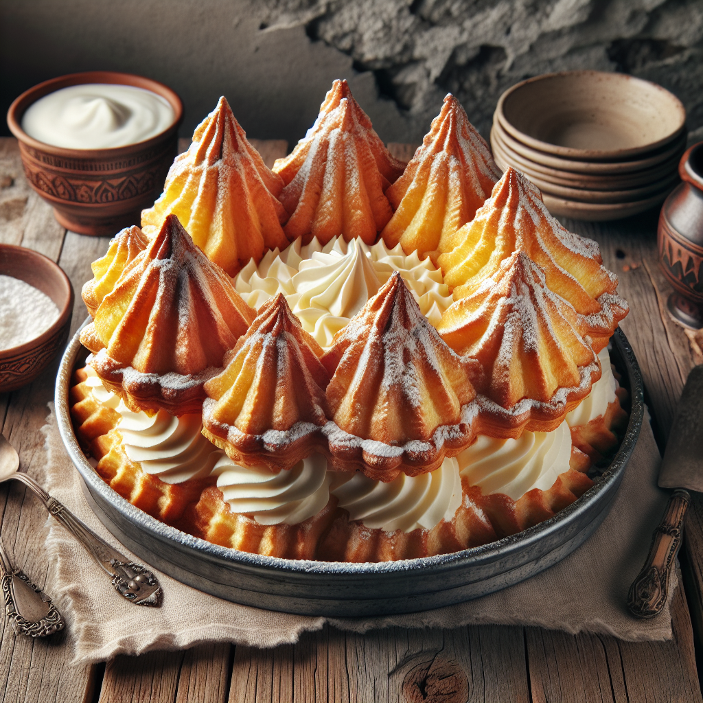 Classic Karpatka Polish Mountain Cake with Vanilla Custard Cream