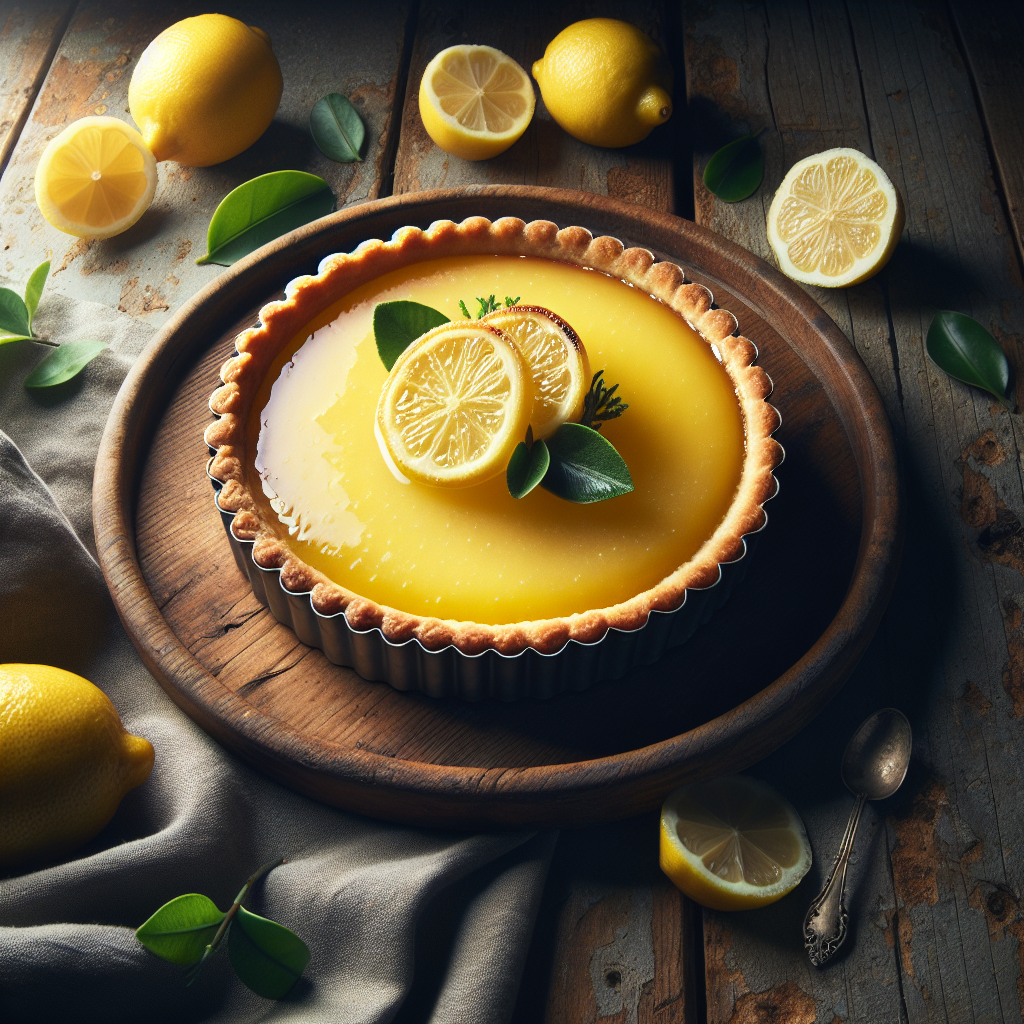 Classic French Lemon Tart with Buttery Shortcrust Pastry