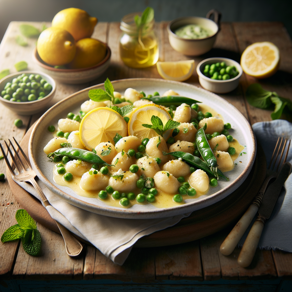 Nhoque de Ricota e Limão Sem Glúten com Manteiga de Ervilha e Hortelã