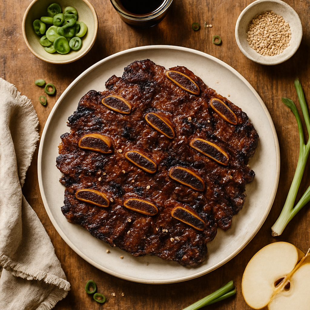 Authentic Kalbi Korean BBQ Short Ribs with Sweet Soy Marinade