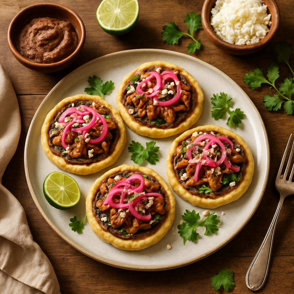 Hjemmelaget Sopes med Langstekt Carnitas og Krydret Syltet Rød Løk