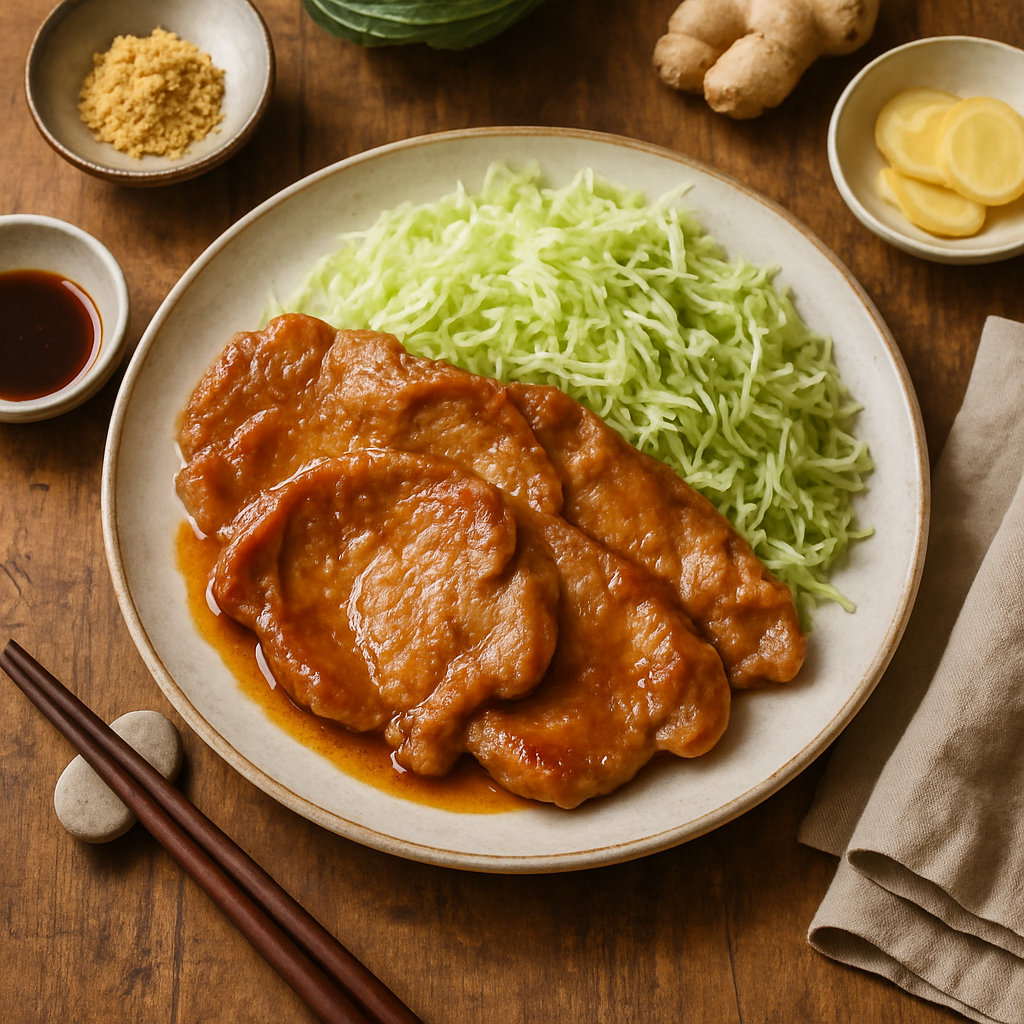 Butaniku no Shogayaki - Japanese Ginger Pork with Fresh Spring Cabbage