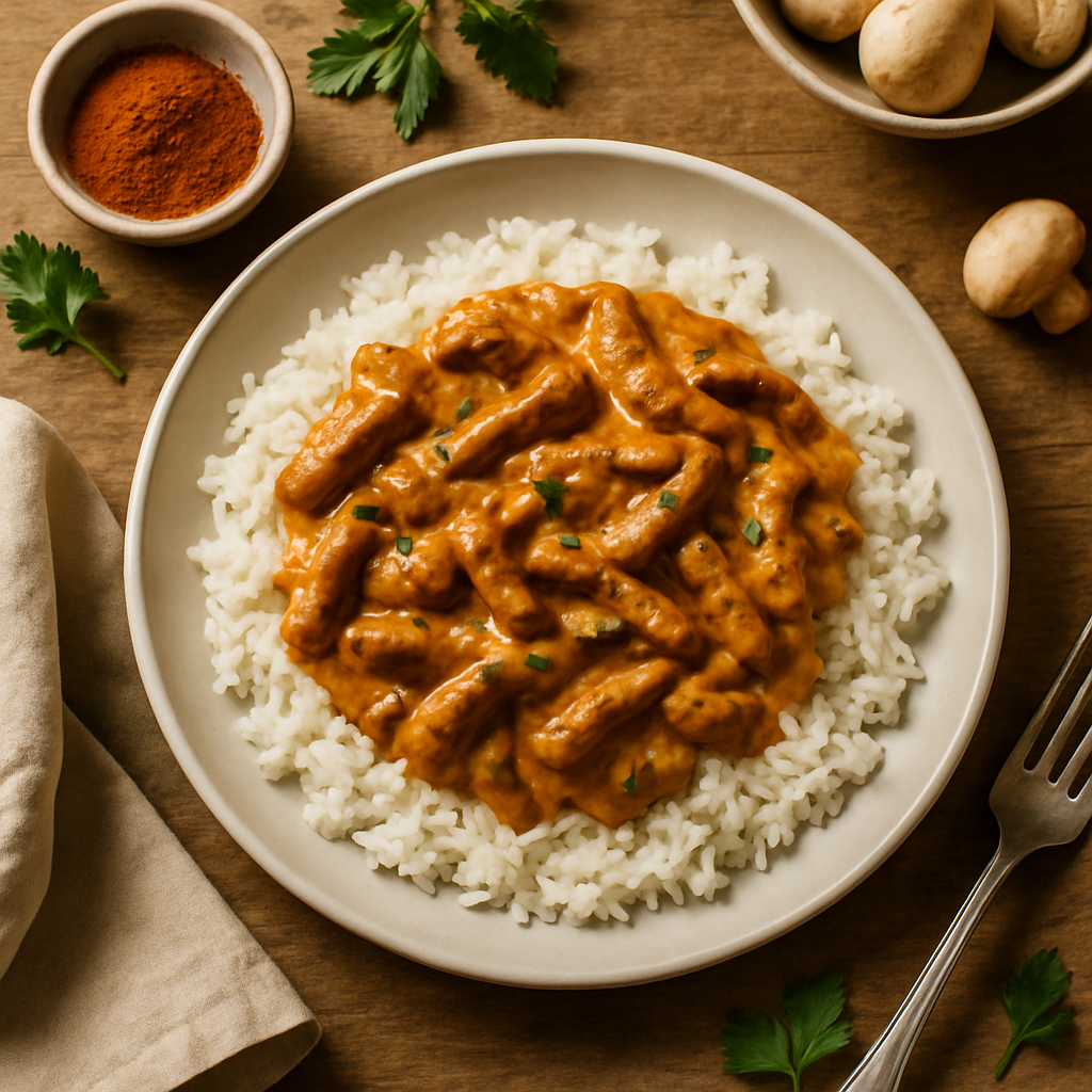 Gluten-Free Beef Stroganoff with Creamy Paprika Sauce