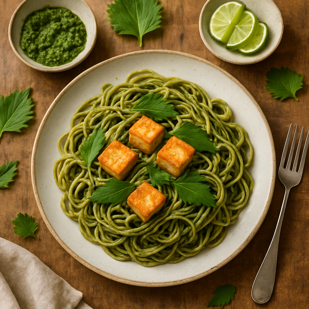 Shiso Pesto Sobanuudlar med Sprö Tofu