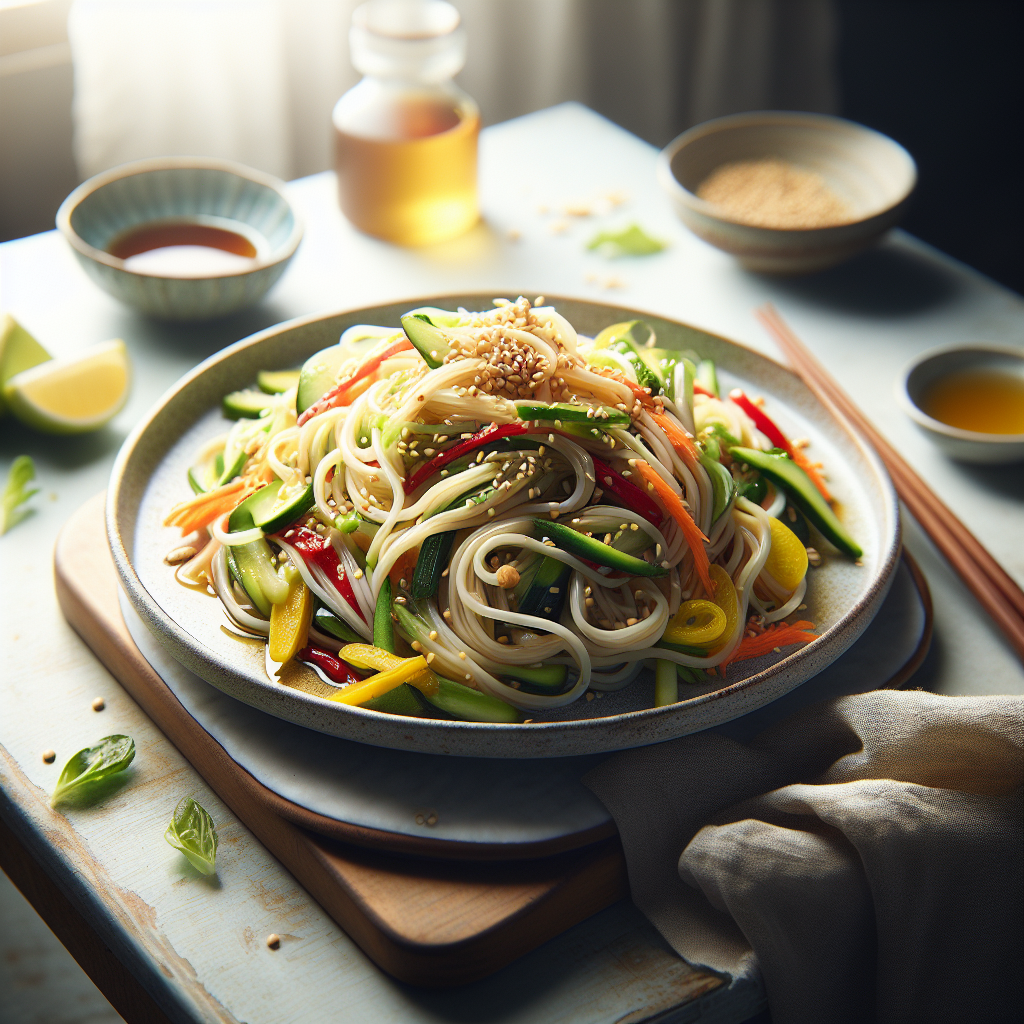Asian Sesame Cold Noodle Salad