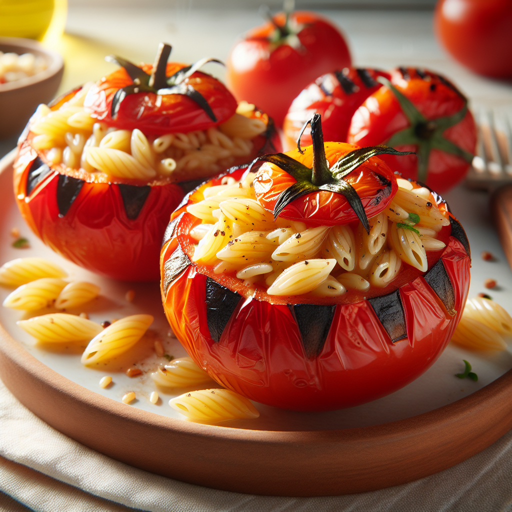 Medelhavsgrillade Orzofyllda Tomater
