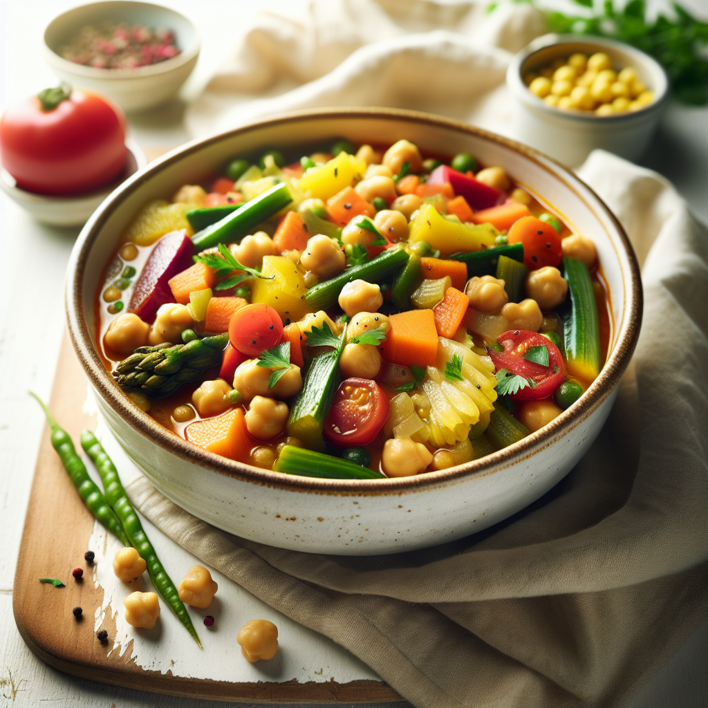 Medelhavs Kikärts- och Grönsakgryta