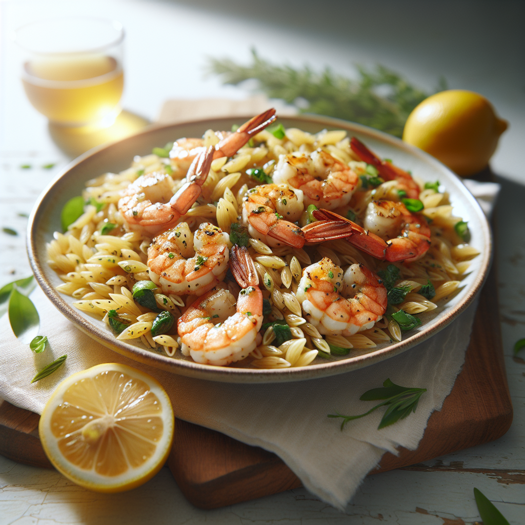 Grillad Medelhavsorzo med Citronörtsräkor