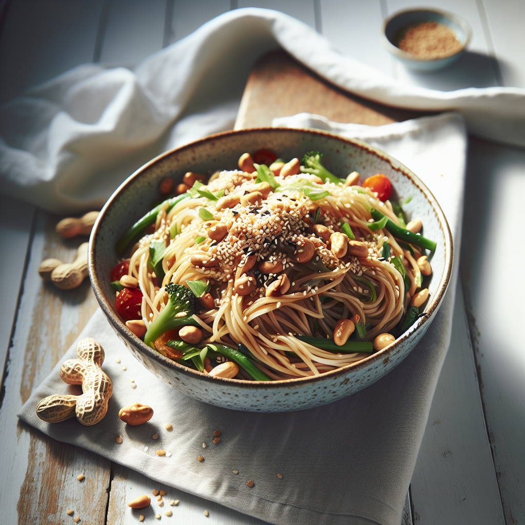 Asian Sesame Peanut Noodle Salad