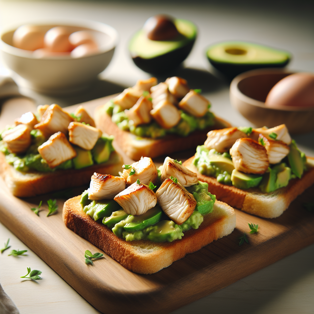Kycklingavokado Toastbitar