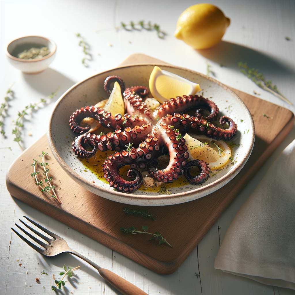 Mediterranean Grilled Octopus with Lemon and Oregano