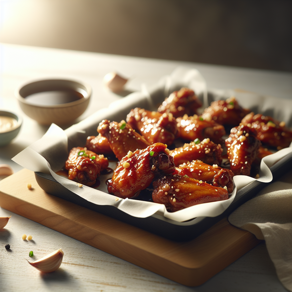 Asian Honey Garlic Sheet Pan Chicken Wings