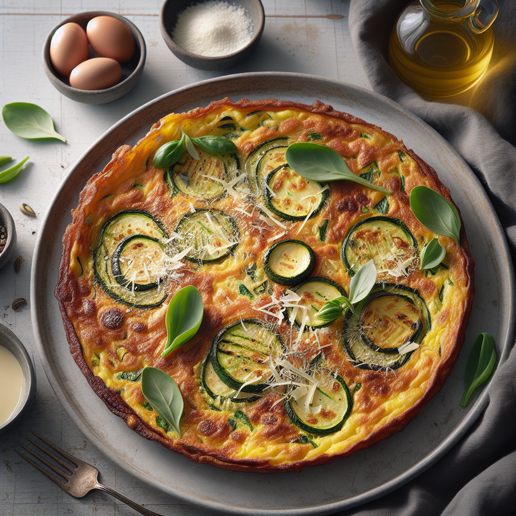 Grillad Italiensk Frittata med Zucchini och Pecorino