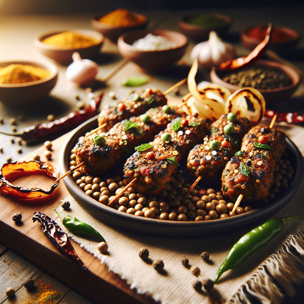 Indisk Krydret Grillede Linsekebaber
