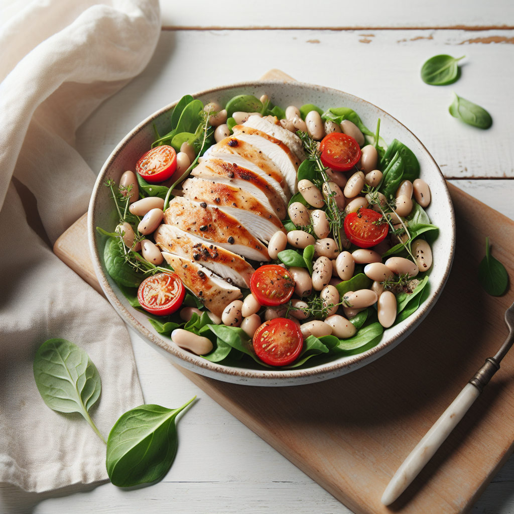 Mediterranean Chicken and White Bean Salad