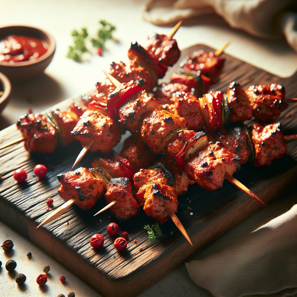 Indian Tandoori Pork Skewers
