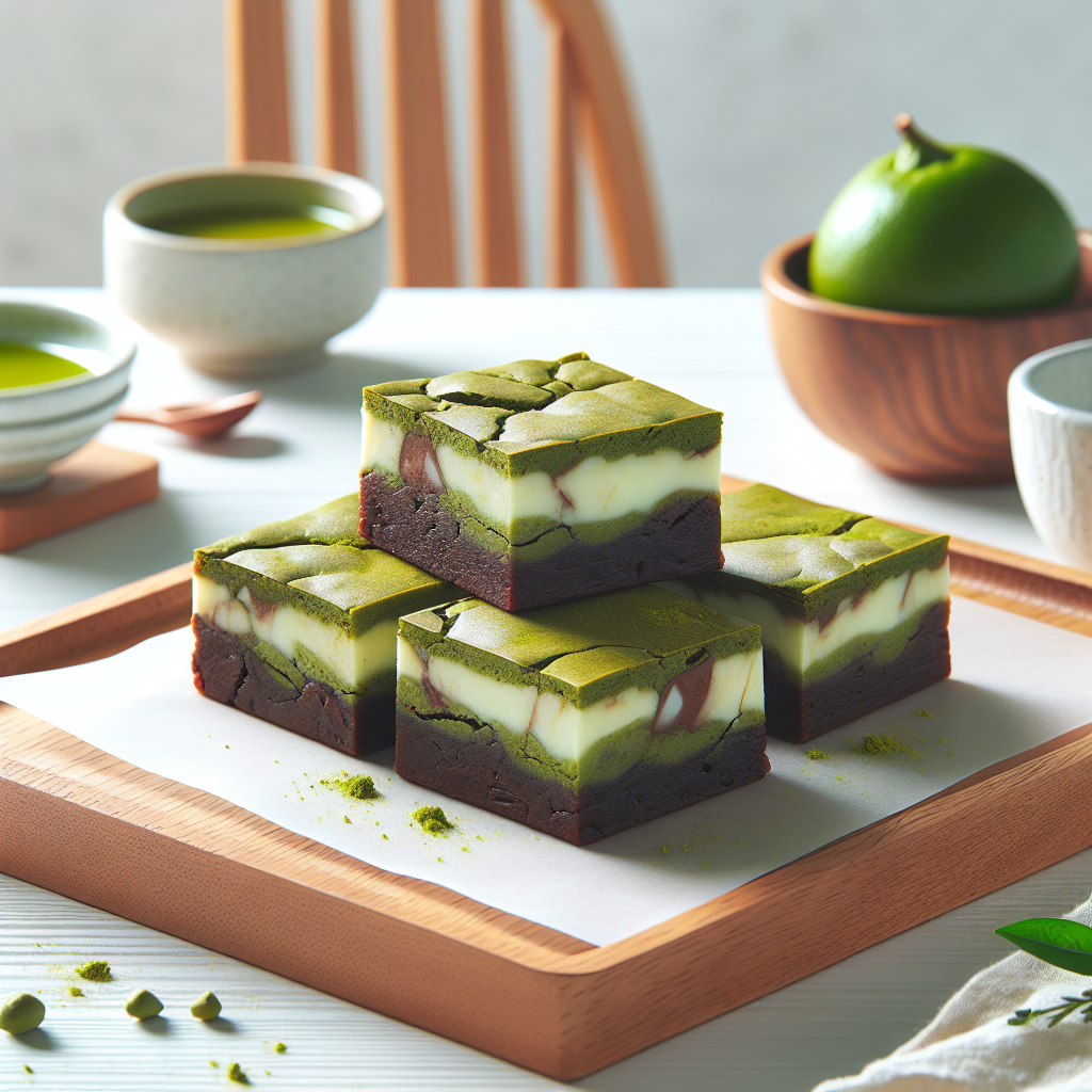 Matcha White Chocolate Sheet Pan Brownies