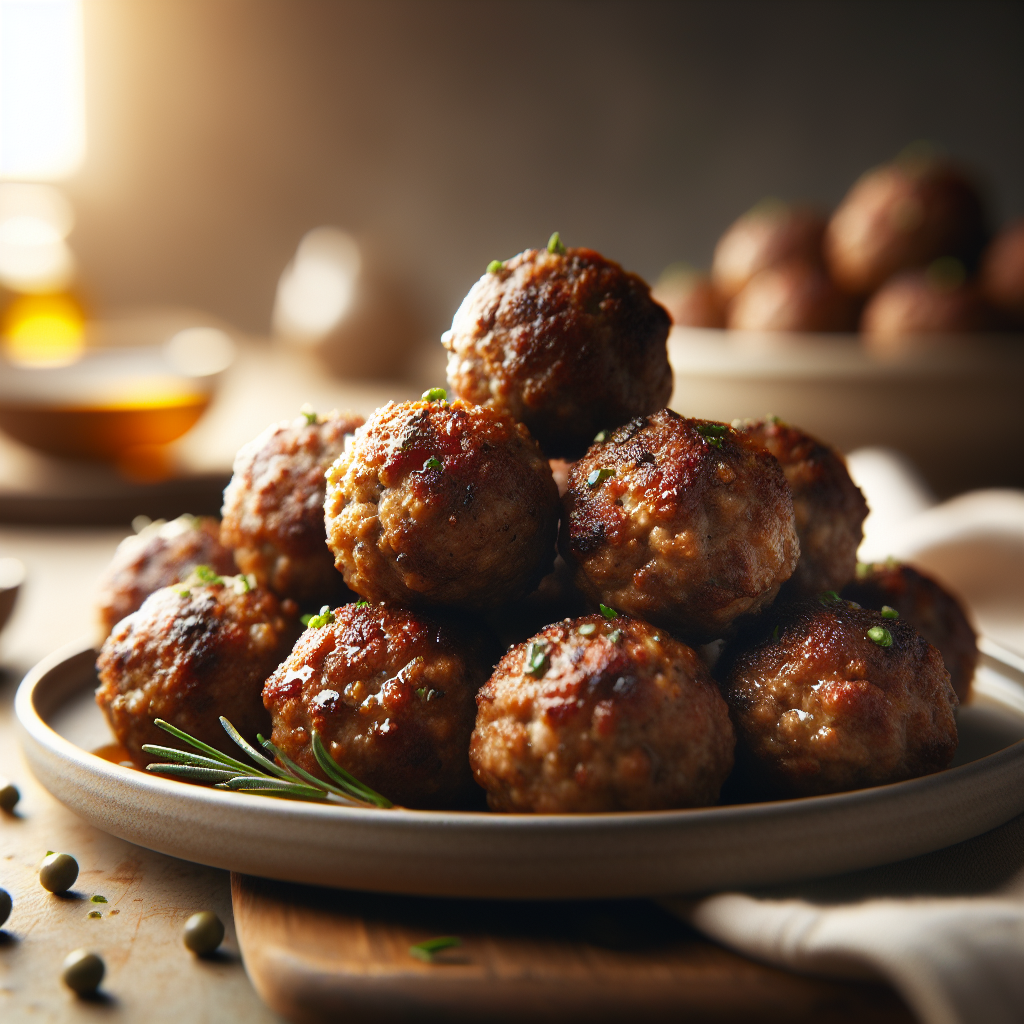 Air Fryer Mediterranean Beef Meatballs