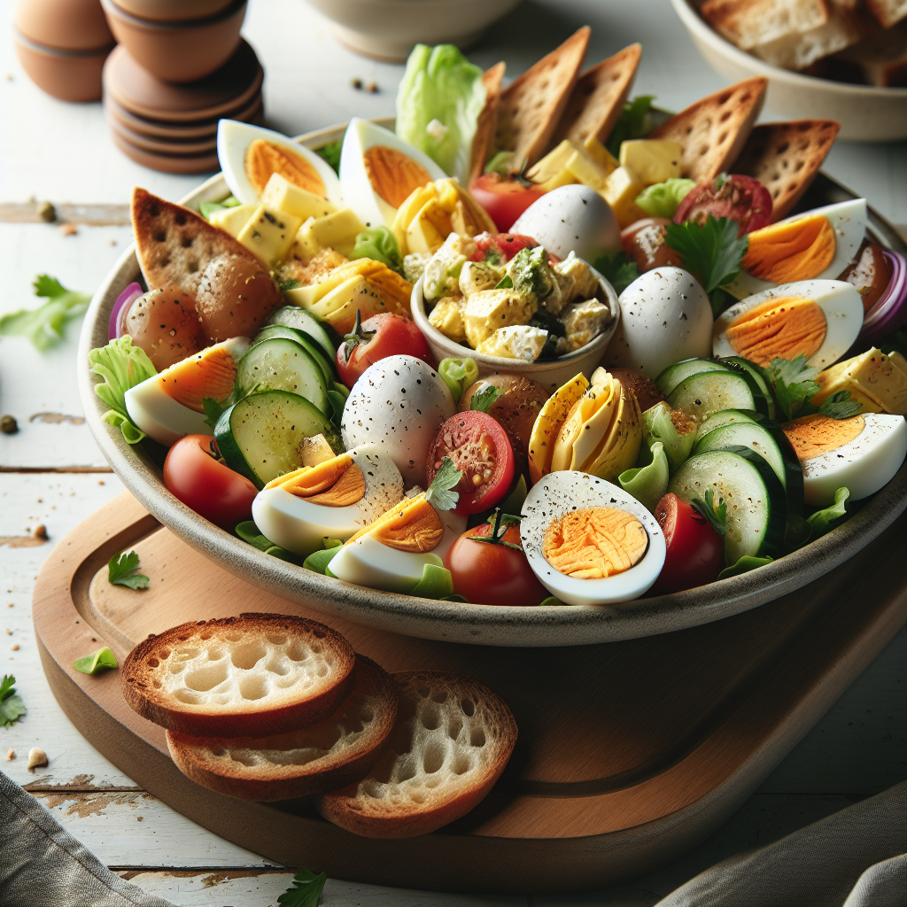 Mediterrane Eiersalade Mezze Schotel
