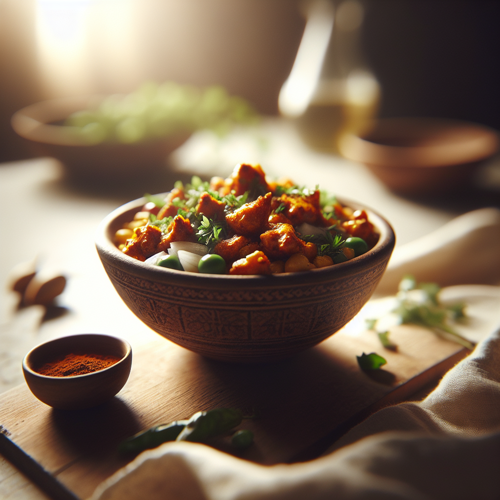 Indian Tandoori Chicken Chaat Bowl