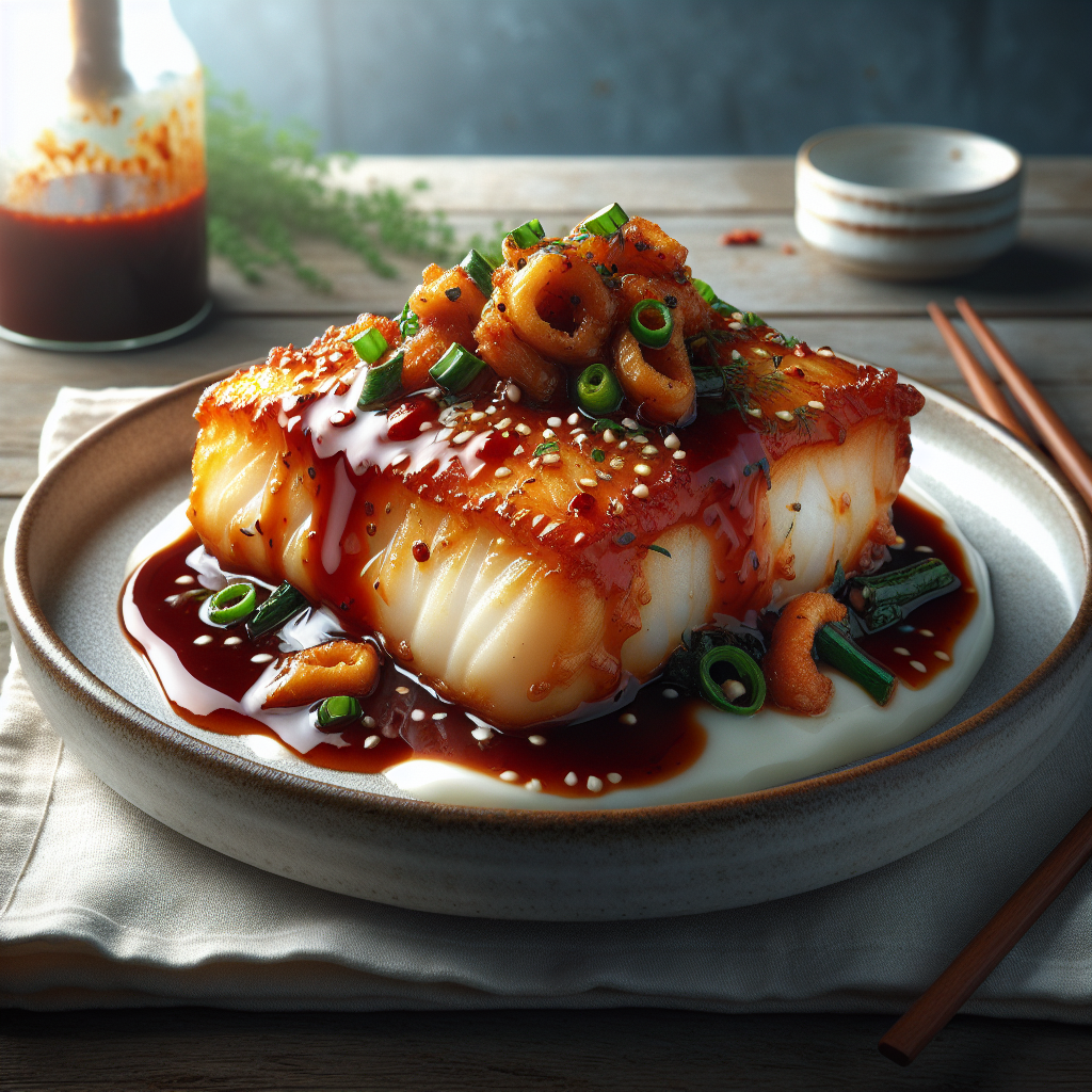 Korean-Style Air Fryer Cod with Gochujang Glaze