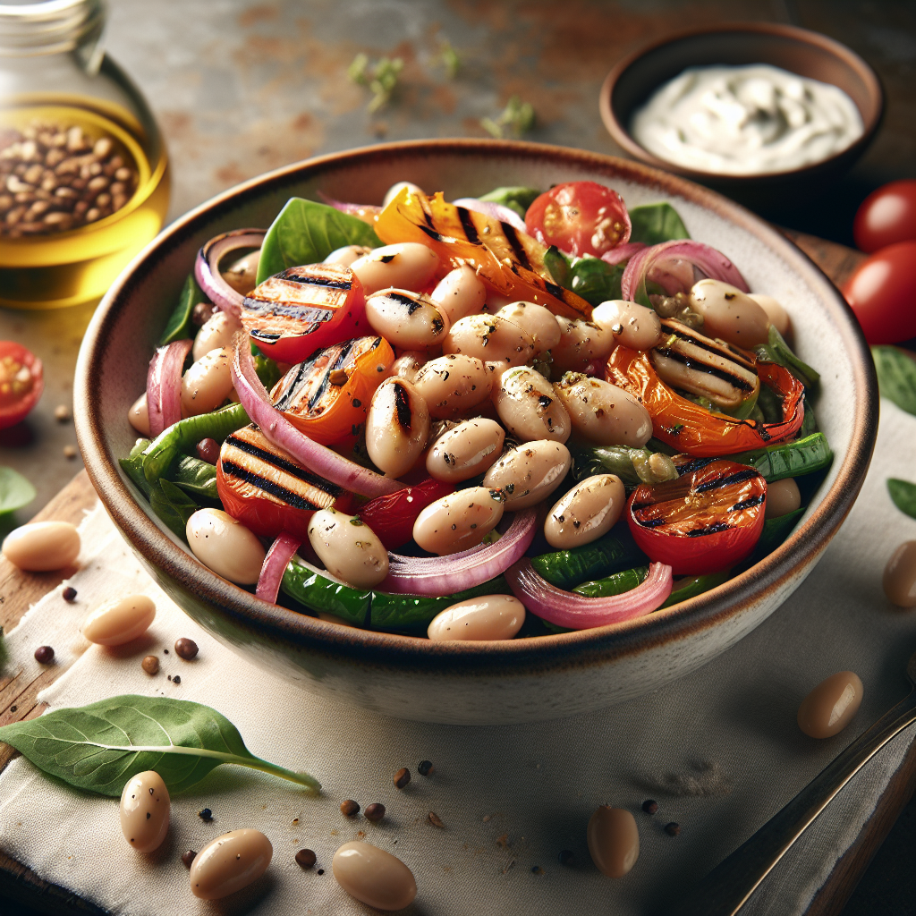 Mediterranean Grilled White Bean Salad