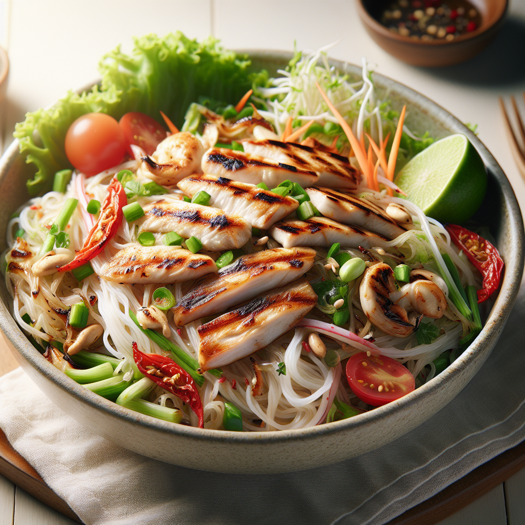 Thai-Style Grilled Rice Noodle Salad